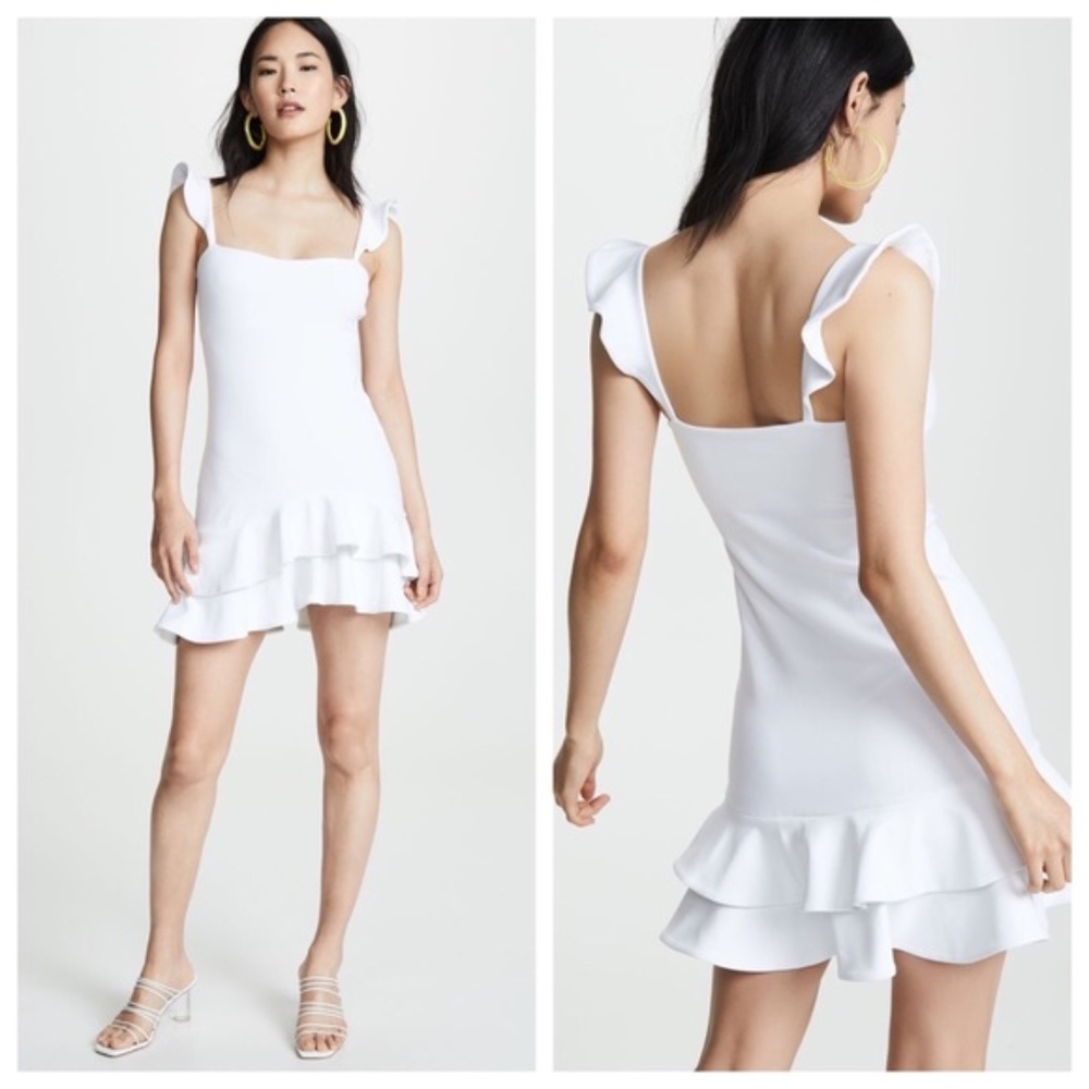 Ruffle Strap Dress Susana Monaco Summer White